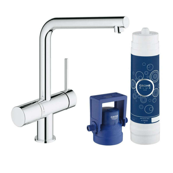Grohe 31 345 002 GROHE Blue Minta Pure Смеситель для кухни 288 мм, Стартовый комплект, Г-излив. Фото 1