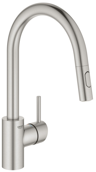 Grohe 31 483 DC2 Concetto Смеситель для кухни 188 мм, выдвижной ∩ излив, 2 режима. Фото 1