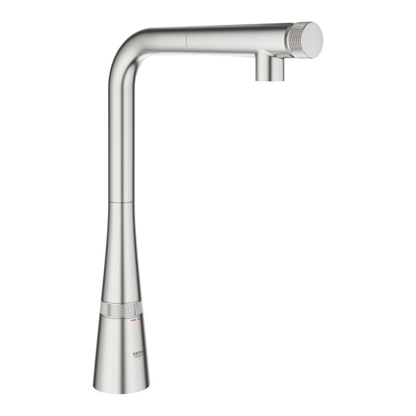 Grohe 31 593 DC2 Zedra Smart Control Смеситель для кухни 318 мм, выдвижной Г излив. Фото 1