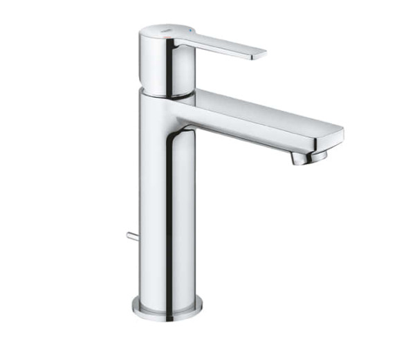 Grohe 32 114 001 Lineare Смеситель для раковины 120 мм, со сливным гарнитуром. Фото 1
