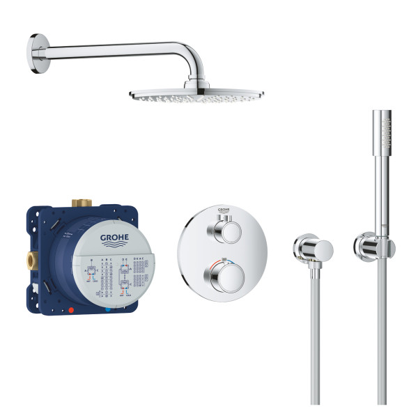 Grohe 34 732 000 Grohtherm Набор для комплектации душа: терм. на 2 потр., Ø210/-- мм, 1/1 режим. Фото 1