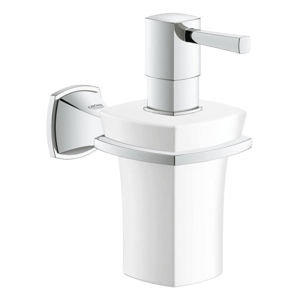 Grohe 40 627 000 Grandera Держатель с керамическим дозатором жидкого мыла. Фото 1