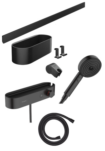 HG 24 250 670 WallStoris Набор для комплектации душа с термостатом + сист. хранения. Фото 1