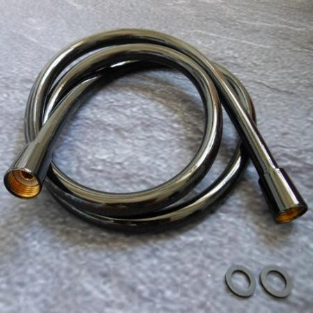 HG 28 276 610 Isiflex Шланг душевой 1600 мм, упорный подшипник со стороны ручного душа, Черный. Фото 1