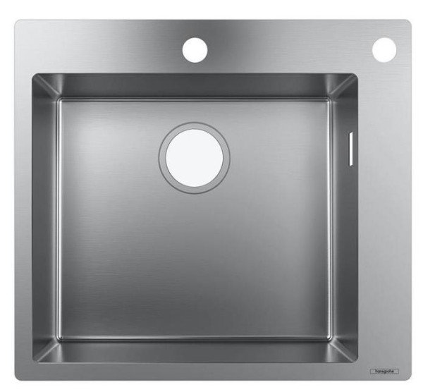 HG 43 305 800 S712-F450 Мойка встраиваемая 550х500 мм, с переливом, с сифоном. Фото 1