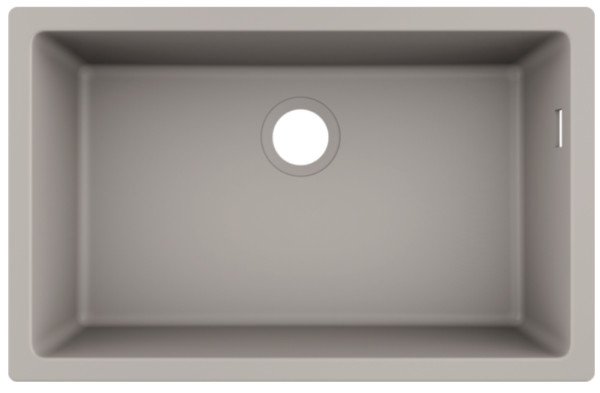 HG 43 432 380 S510-U660 BG Мойка встраиваемая снизу, 1 чаша,450х710 мм, Серый Бетон, SilicaTec. Фото 1