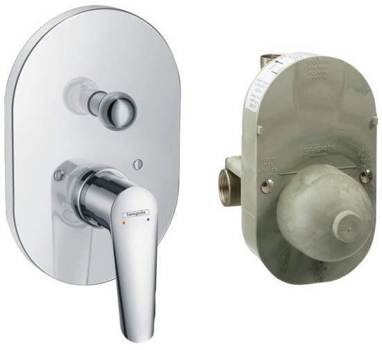 HG 71 408 000 Logis E Смеситель для 2х потребителей, встраиваемый, Комплект. Фото 1