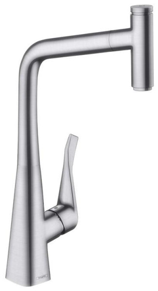 HG 73 803 800 Metris Select M71 Смеситель для кухни 333 мм, выдвижной излив, sBox, MagFit, 8. Фото 1