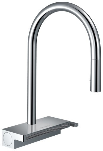 HG 73 831 000 Aquno Select M81 Смеситель для кухни 165 мм, 3 реж., выдвижной ∩ излив, sBox. Фото 1