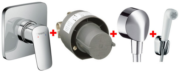 HG Logis Готовый комплект гигиенического душа (71604000+13620180+27454000+32127000). Фото 1