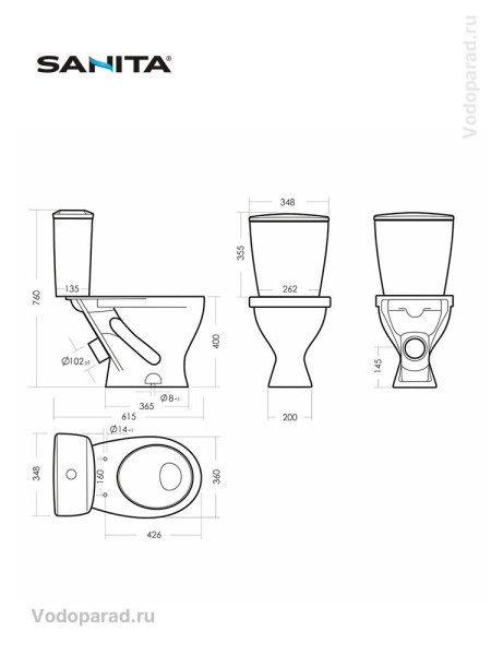 ИДЕАЛ СТАНДАРТ Унитаз-компакт Белый S1 (WC.CC/Ideal/1-P/WHT.G/S1). Фото 6