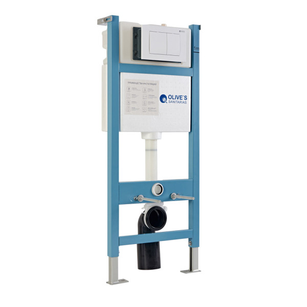 Инсталляция Olive s для подвесного унитаза с белой клавишей смыва M48010-PR412W. Фото 4