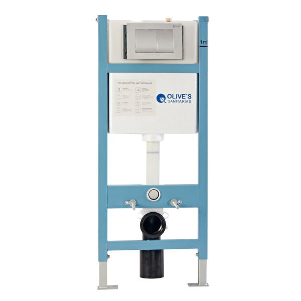 Инсталляция Olive s для подвесного унитаза с клавишей смыва хром M48010-PR412C. Фото 4