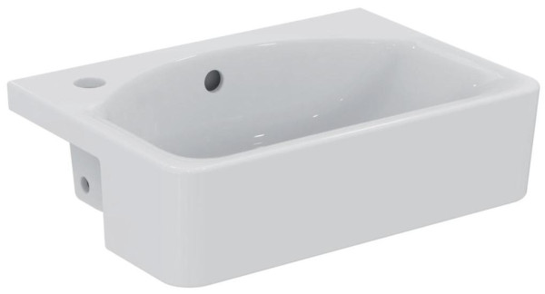 IS E779401 Connect Cube Раковина полувстр. 500х360 мм, с отв. под смеситель слева, с отв. перел.. Фото 1