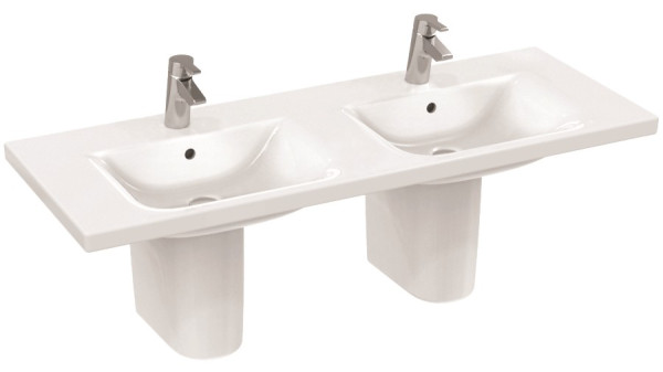 IS E813601 Connect Vanity Раковина двойная, 1300х490 мм, отв. для смесителя х2, отв. перелива х2. Фото 1