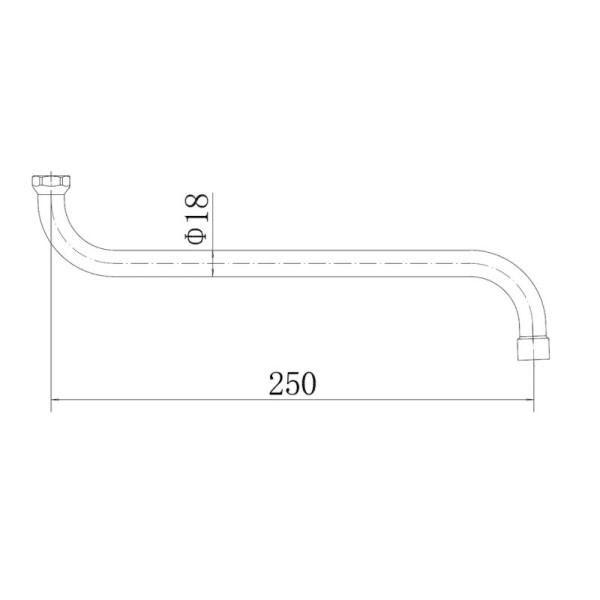Излив для кухонного смесителя FASHUN A7125S, хром. Фото 2