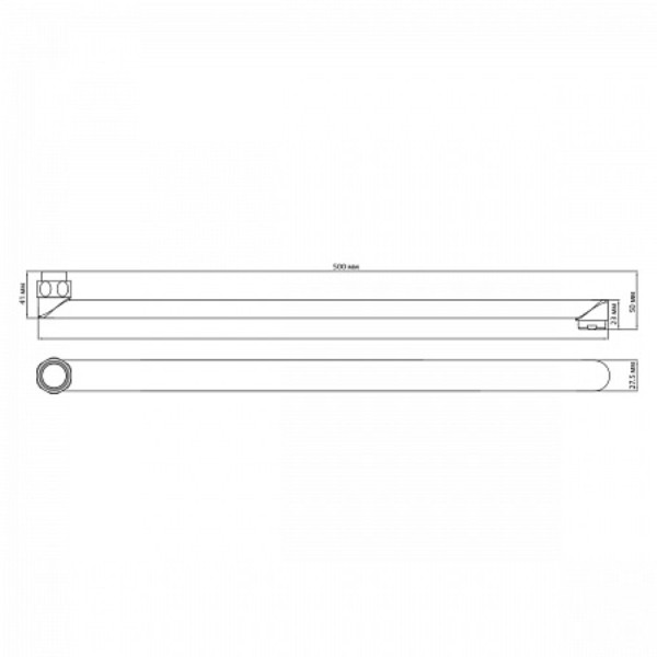 Излив плоский 500 мм, хром. Фото 2