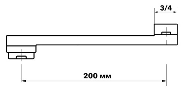 Излив плоский.,дл.200мм, арт.ESPL200L. Фото 2