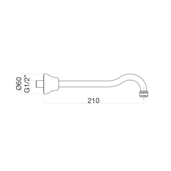 Излив Webert Armony AC0537060, медь. Фото 2