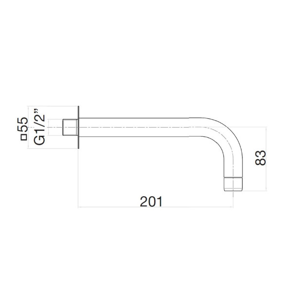 Излив Webert Sax Evolution SE0371015, хром. Фото 2