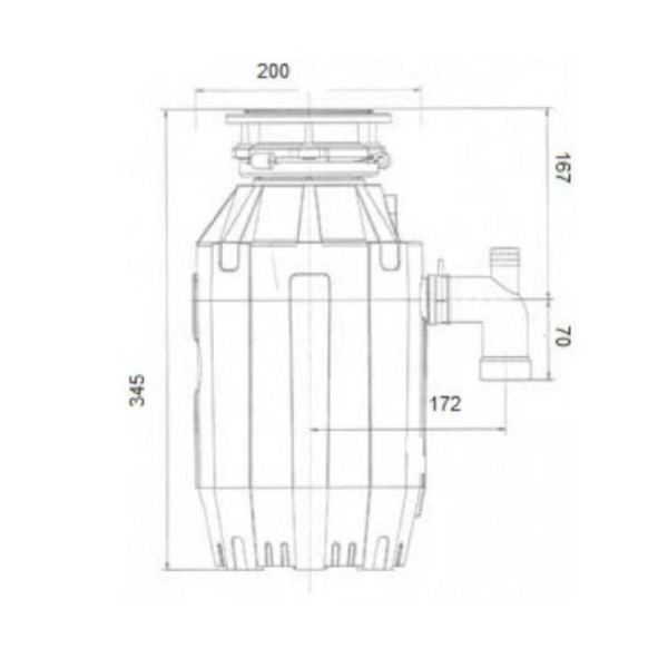 Измельчитель пищевых отходов бытовой Bone Crusher 810 AS. Фото 2
