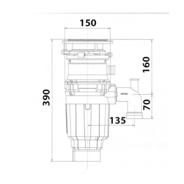 Измельчитель пищевых отходов бытовой Bone Crusher 910 AS-Slim Line. Фото 2