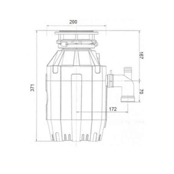 Измельчитель пищевых отходов бытовой Bone Crusher 910 AS. Фото 2