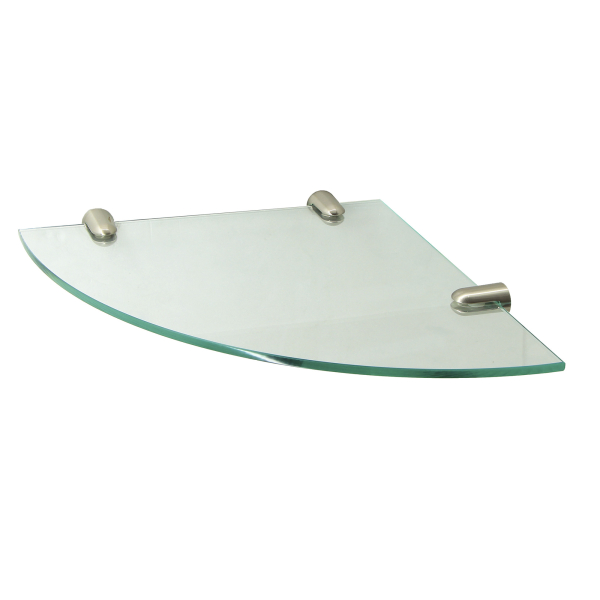 K-533NICKEL Полка стеклянная угловая. Фото 1