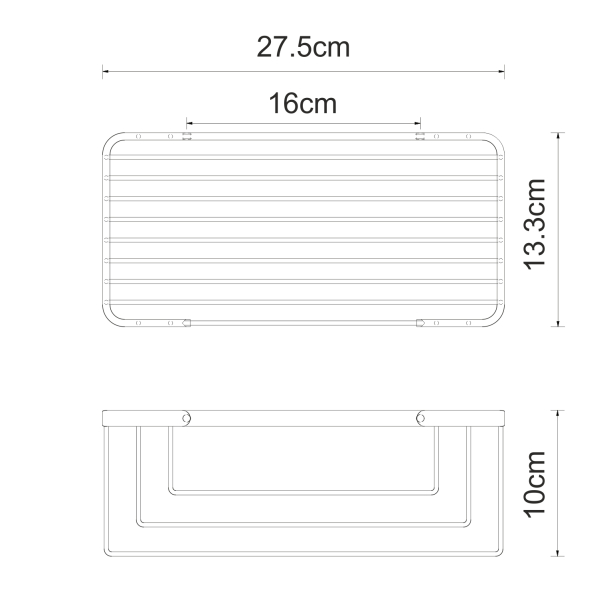 K-711BLACK Полка металлическая. Фото 4