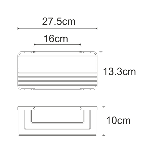 K-711NICKEL Полка металлическая. Фото 2