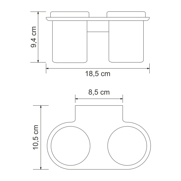 Kammel K-8328D Подстаканник двойной. Фото 2