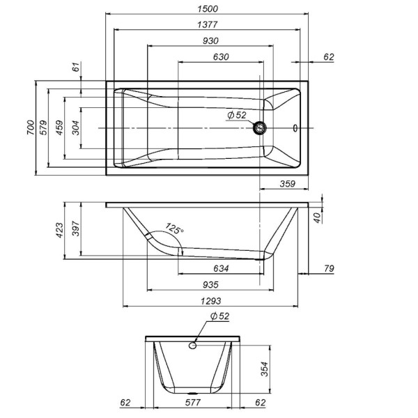 Каркас для ванны 150х70 см. Фото 2