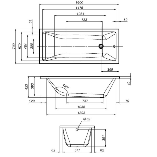 Каркас для ванны 160х70 см. Фото 2