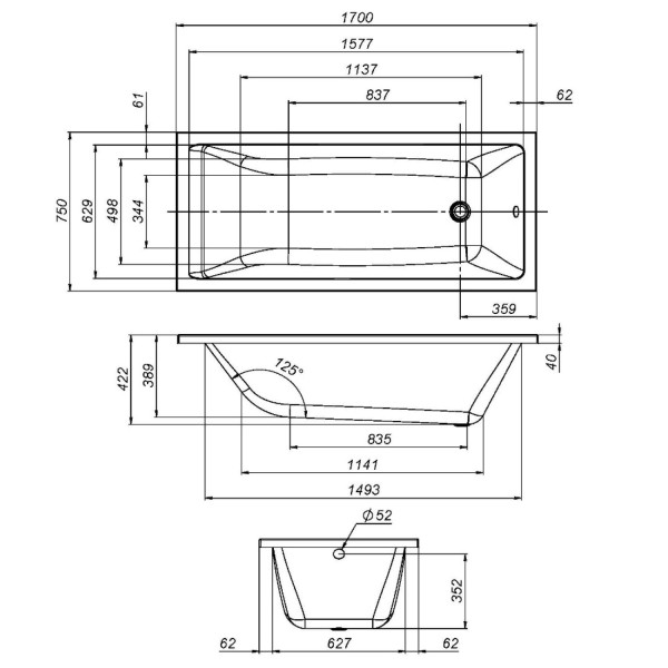 Каркас для ванны 170х75 см. Фото 2