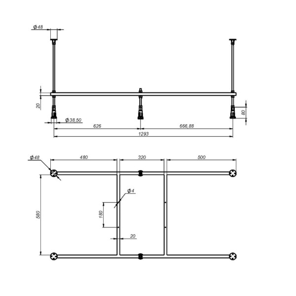 Каркас для ванны универсальный, 140х70 см. Фото 2