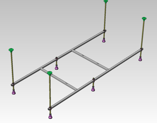 Каркас для ванны VentoSpa AQUA LA 1500*750 с крепежом (CS00015789). Фото 1