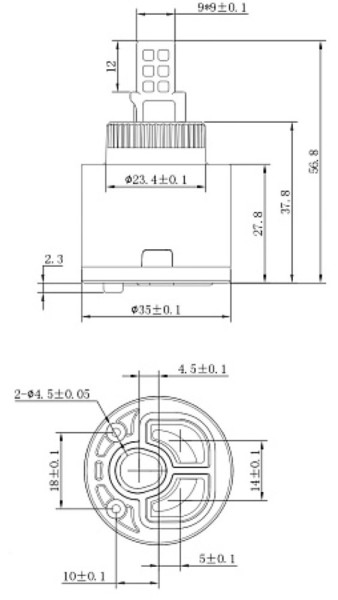 Картридж стандарт., низкий, 35 мм, ESKO. Фото 2