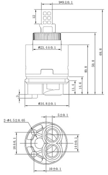 Картридж стандарт., высокий, 35 мм, ESKO. Фото 2