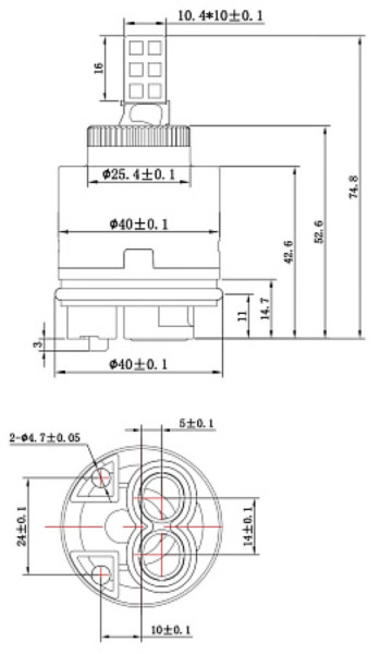 Картридж стандарт., высокий, 40 мм, ESKO. Фото 2