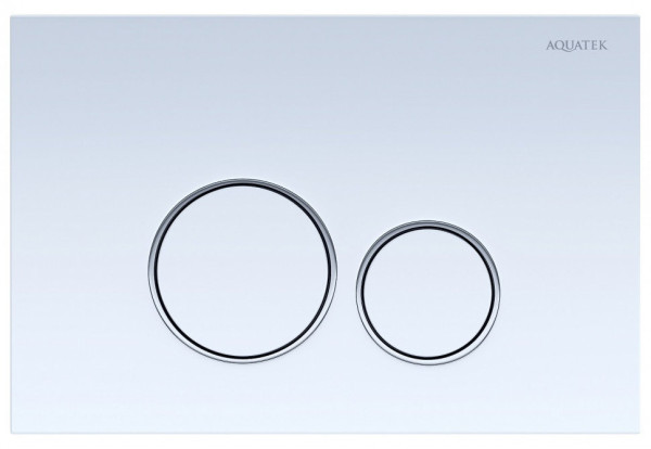 KDI-0000015 (005A) Панель смыва Белая ободок хром (клавиши круглые). Фото 1