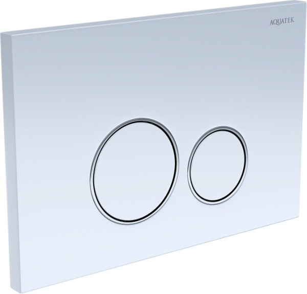 KDI-0000015 (005A) Панель смыва Белая ободок хром (клавиши круглые). Фото 2