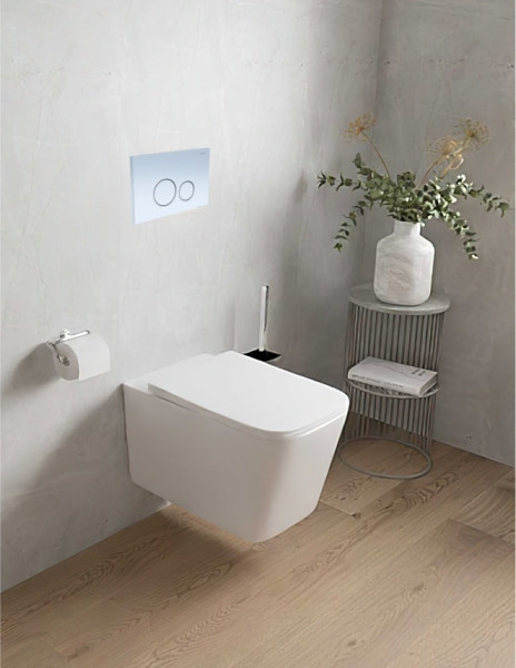 KDI-0000015 (005A) Панель смыва Белая ободок хром (клавиши круглые). Фото 4