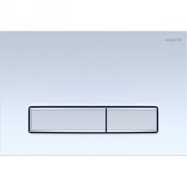 KDI-0000030 (009A-2) Панель смыва Slim Белая глянец (клавиша прямоугольная, хром). Фото 1