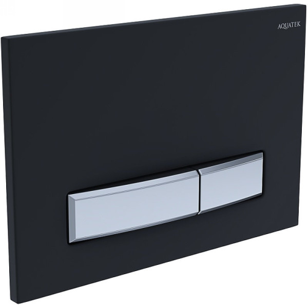 KDI-0000031 (009D-2) Панель смыва Slim Черный матовый (клавиша прямоугольная, хром). Фото 2