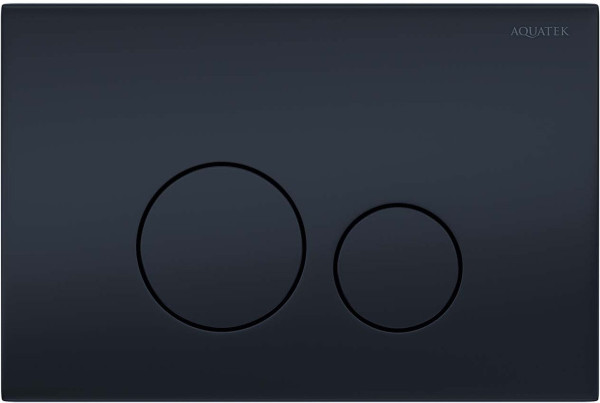 KDI-0000037 (023D) Панель смыва нержавеющая сталь, цвет Черный матовый (клавиши круглые). Фото 1