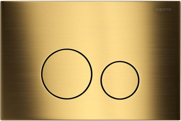 KDI-0000038 (023G) Панель смыва нержавеющая сталь, цвет Титановое золото матовое (клавиши круглые). Фото 1