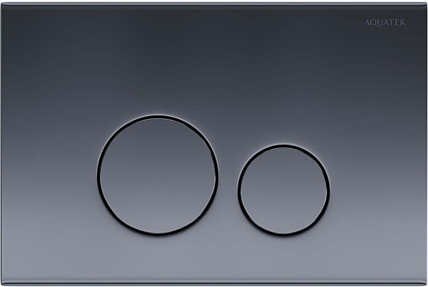 KDI-0000039 (023C) Панель смыва нержавеющая сталь, цвет оружейная сталь (клавиши круглые). Фото 1