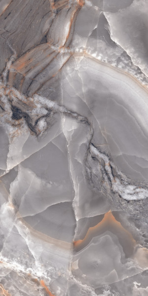 Керамогранит Maimoon Ceramica HG Glossy Opera onyx grey 160х80 см. Фото 1