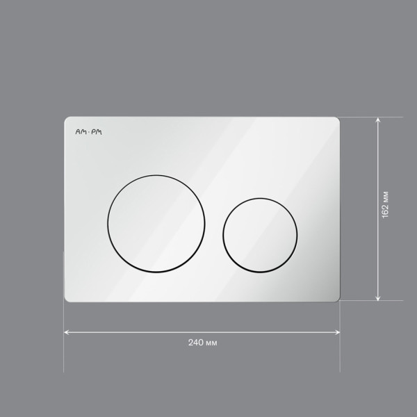 Клавиша для инсталляции, механическа, пластик, белый глянцевый. Фото 5