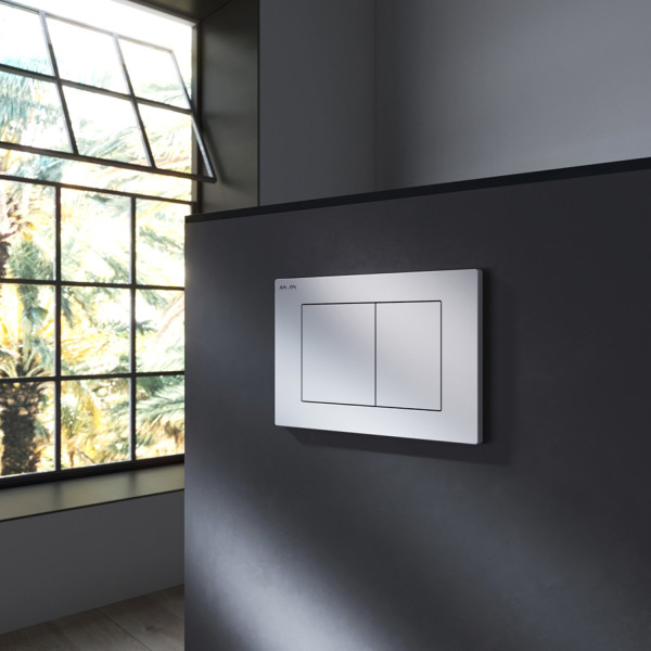 Клавиша для инсталляции, механическая, пластик, белый глянцевый. Фото 1